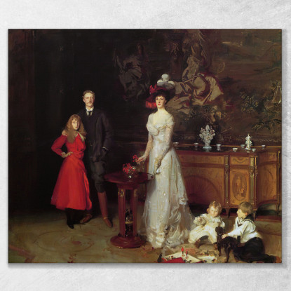 Sir George Sitwell Lady Ida Sitwell E Famiglia John Singer Sargent jss275 quadro stampato su tela