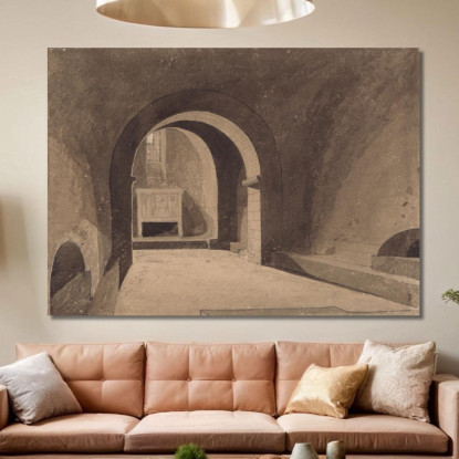Cripta Di Saint Gervais A Rouen Normandia John Sell Cotman jsc17 quadro stampato su tela