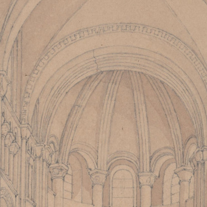 Estremità Est Della Chiesa Abbaziale Di Saint-Georges De Boscherville Vicino A Rouen Normandia John Sell Cotman jsc22 quadro st