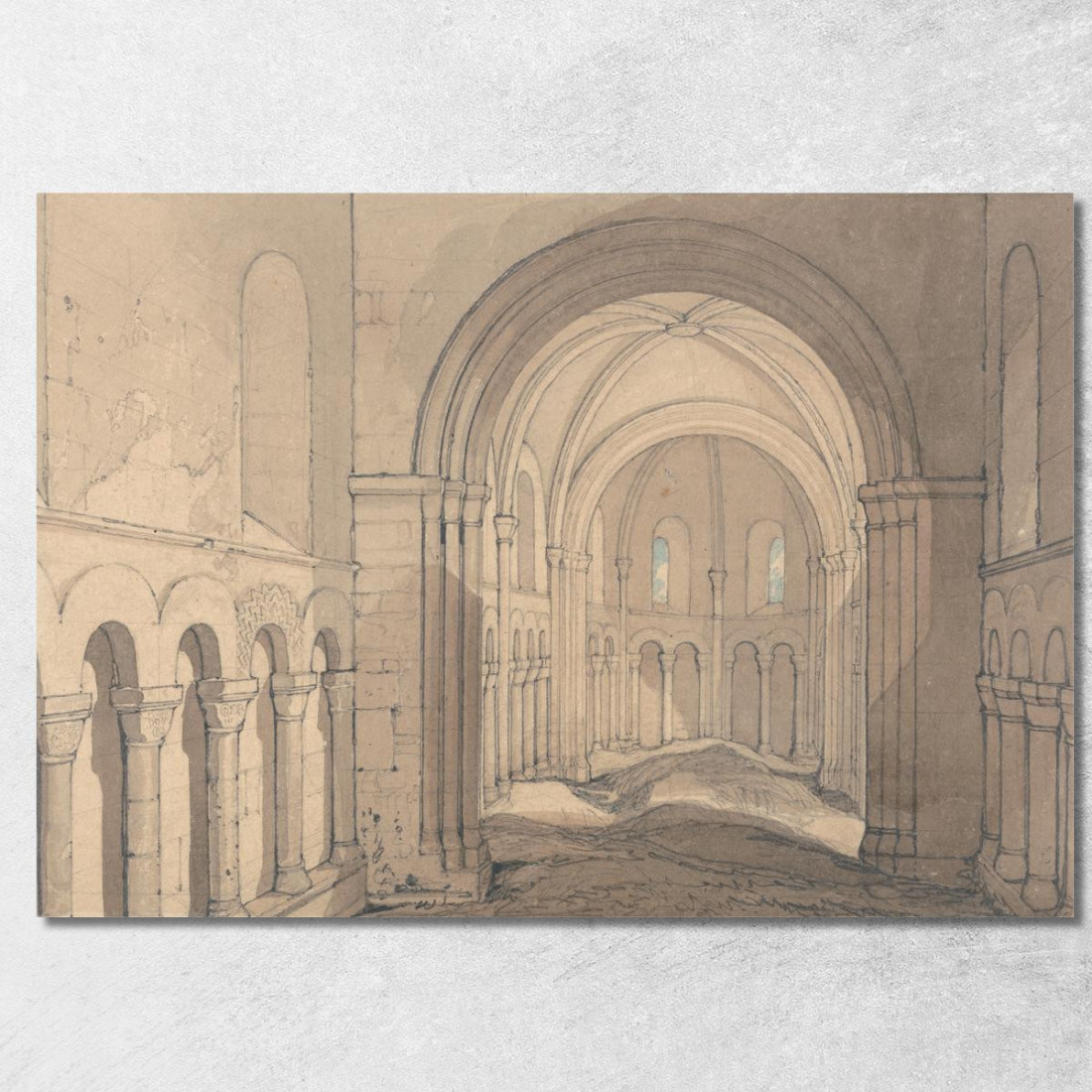 Interno Della Cappella Di Saint Julien Vicino A Rouen Normandia John Sell Cotman jsc34 quadro stampato su tela Interno Della Cappella Di Saint Julien Vicino A Rouen Normandia John Sell Cotman jsc34 quadro stampato su tela