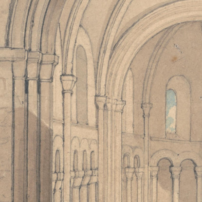 Interno Della Cappella Di Saint Julien Vicino A Rouen Normandia John Sell Cotman jsc34 quadro stampato su tela
