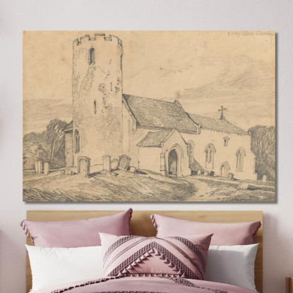 Chiesa Di Kirby Cane Suffolk John Sell Cotman jsc35 quadro stampato su tela