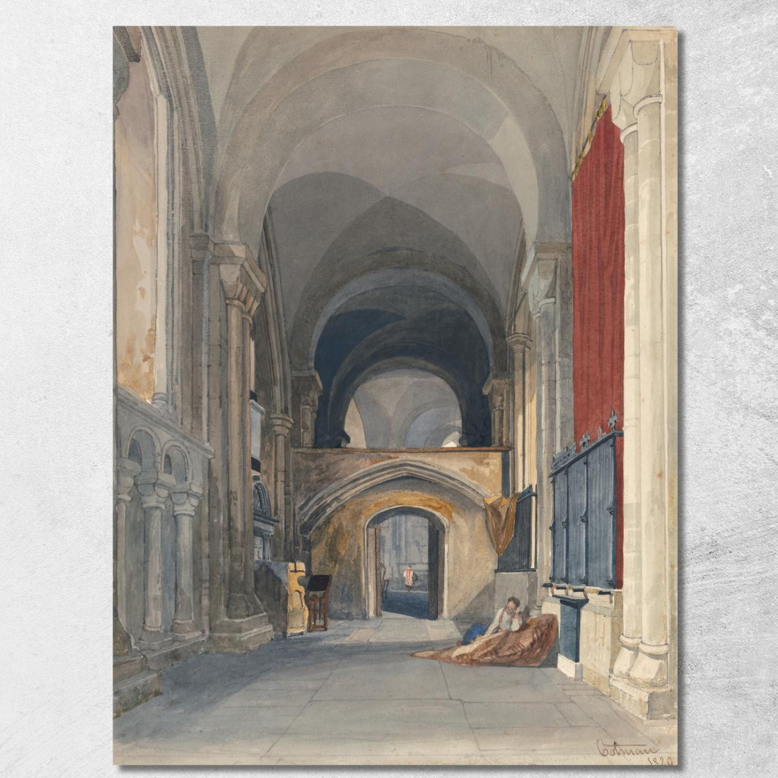 Cattedrale Di Norwich Interno Della Navata Nord Del Coro Vista Verso Est John Sell Cotman jsc42 quadro stampato su tela Cattedrale Di Norwich Interno Della Navata Nord Del Coro Vista Verso Est John Sell Cotman jsc42 quadro stampato su tela