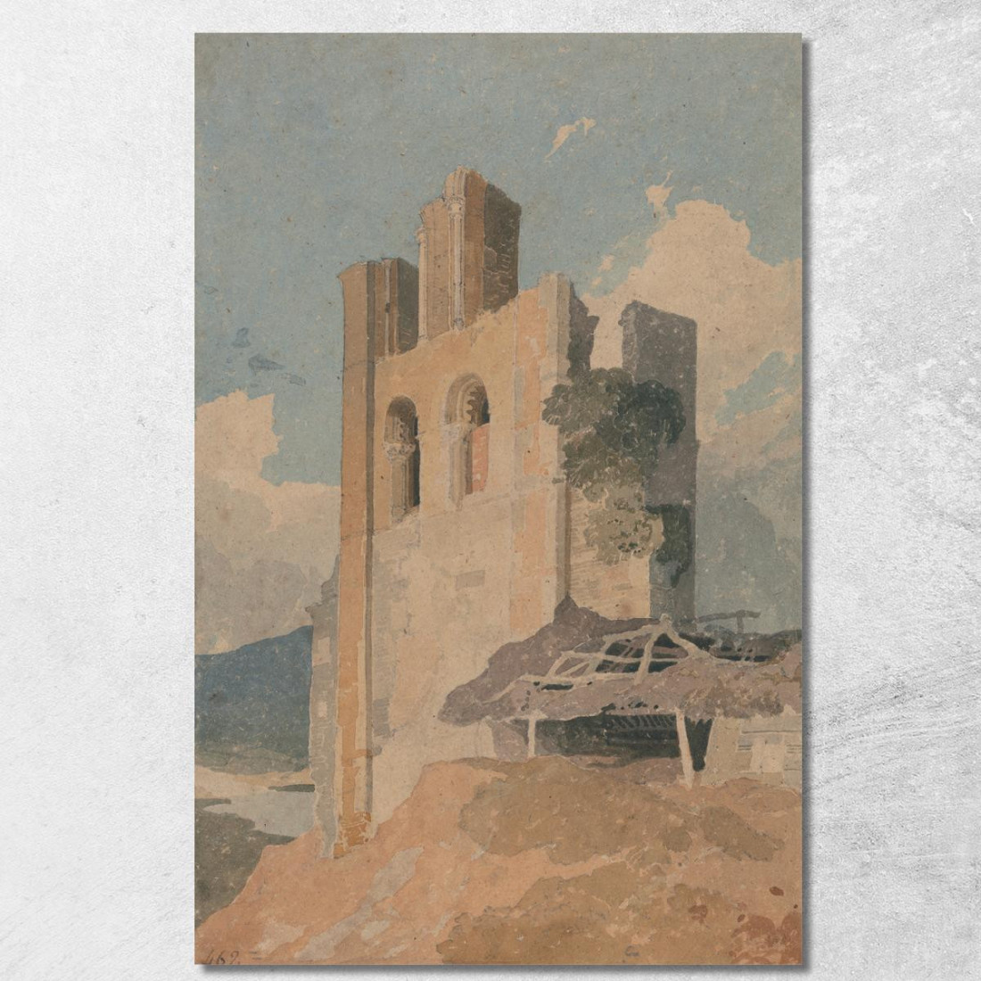Castello Di Sheriff Hutton Yorkshire John Sell Cotman jsc47 quadro stampato su tela Castello Di Sheriff Hutton Yorkshire John Sell Cotman jsc47 quadro stampato su tela
