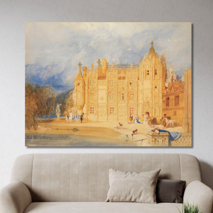 Casa Abbaziale Dell'Abbazia Di St. Ouen A Rouen John Sell Cotman jsc54 quadro stampato su tela