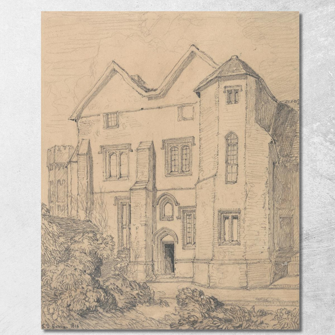 Rettorato Di Upwell Norfolk John Sell Cotman jsc59 quadro stampato su tela Rettorato Di Upwell Norfolk John Sell Cotman jsc59 quadro stampato su tela