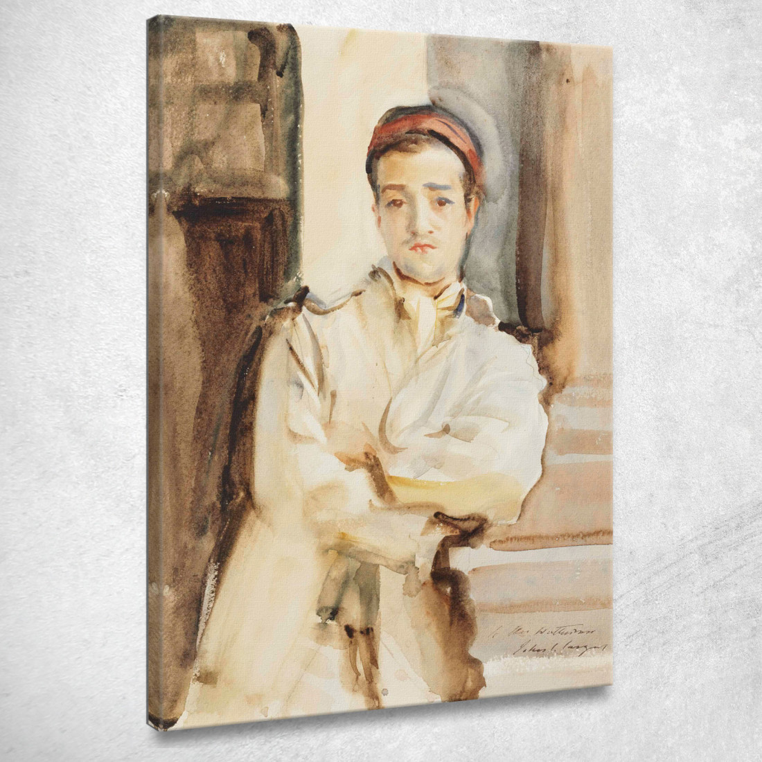 Convalescente Spagnolo John Singer Sargent jss282 quadro stampato su tela Convalescente Spagnolo John Singer Sargent jss282 quadro stampato su tela