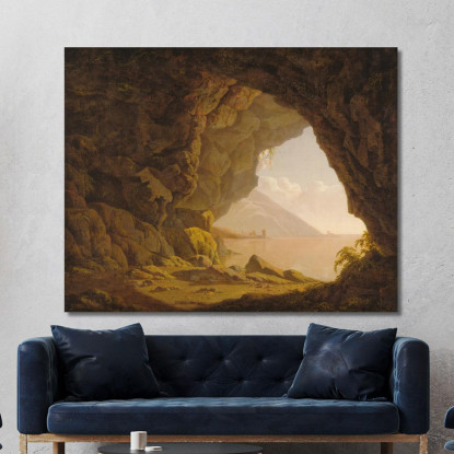 Grotta Vicino A Napoli Joseph Wright of Derby jwd8 quadro stampato su tela