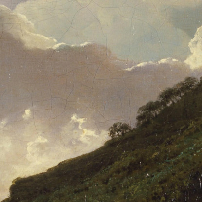 Matlock Tor Al Chiaro Di Luna Joseph Wright of Derby jwd27 quadro stampato su tela