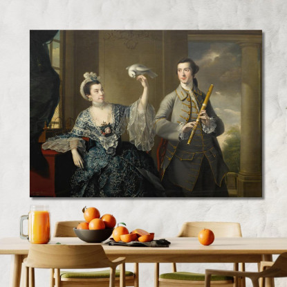 Il Signor E La Signora William Chase Joseph Wright of Derby jwd28 quadro stampato su tela