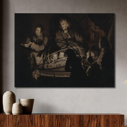 Filosofo Che Tiene Una Lezione Sull'Orrery Joseph Wright of Derby jwd31 quadro stampato su tela