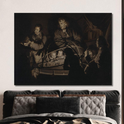 Filosofo Che Tiene Una Lezione Sull'Orrery Joseph Wright of Derby jwd31 quadro stampato su tela