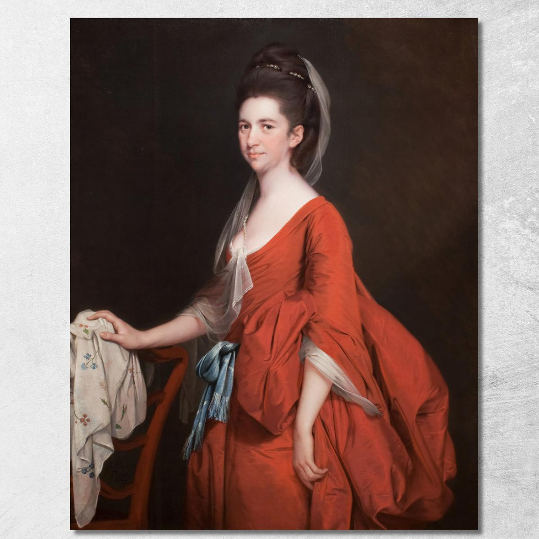 Ritratto Di Dorothy Beridge Nata Gladwin Joseph Wright of Derby jwd40 quadro stampato su tela Ritratto Di Dorothy Beridge Nata Gladwin Joseph Wright of Derby jwd40 quadro stampato su tela