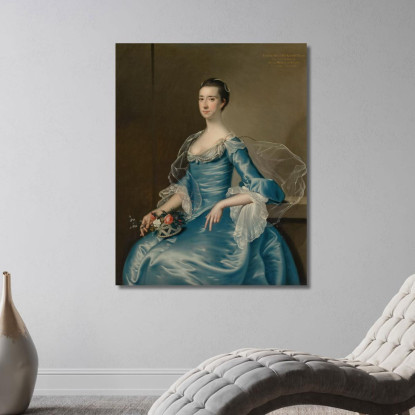 Ritratto Di Esther Ellison Nata Walker Joseph Wright of Derby jwd41 quadro stampato su tela