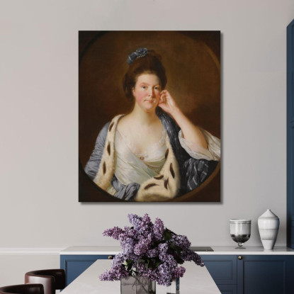 Ritratto Di Lucy Stafford Poi Signora Wilkinson Nata Nel 1738 Joseph Wright of Derby jwd43 quadro stampato su tela