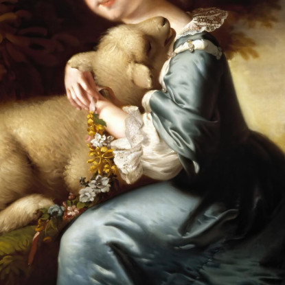 Ritratto Di Miss Frances Warren Joseph Wright of Derby jwd45 quadro stampato su tela