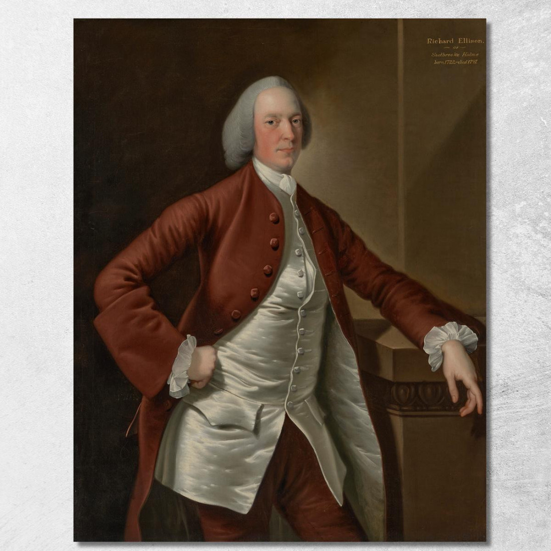 Ritratto Di Richard Ellison Joseph Wright of Derby jwd51 quadro stampato su tela Ritratto Di Richard Ellison Joseph Wright of Derby jwd51 quadro stampato su tela