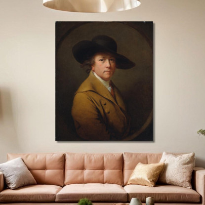 Autoritratto Joseph Wright of Derby jwd55 quadro stampato su tela
