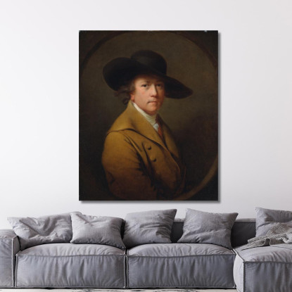 Autoritratto Joseph Wright of Derby jwd55 quadro stampato su tela