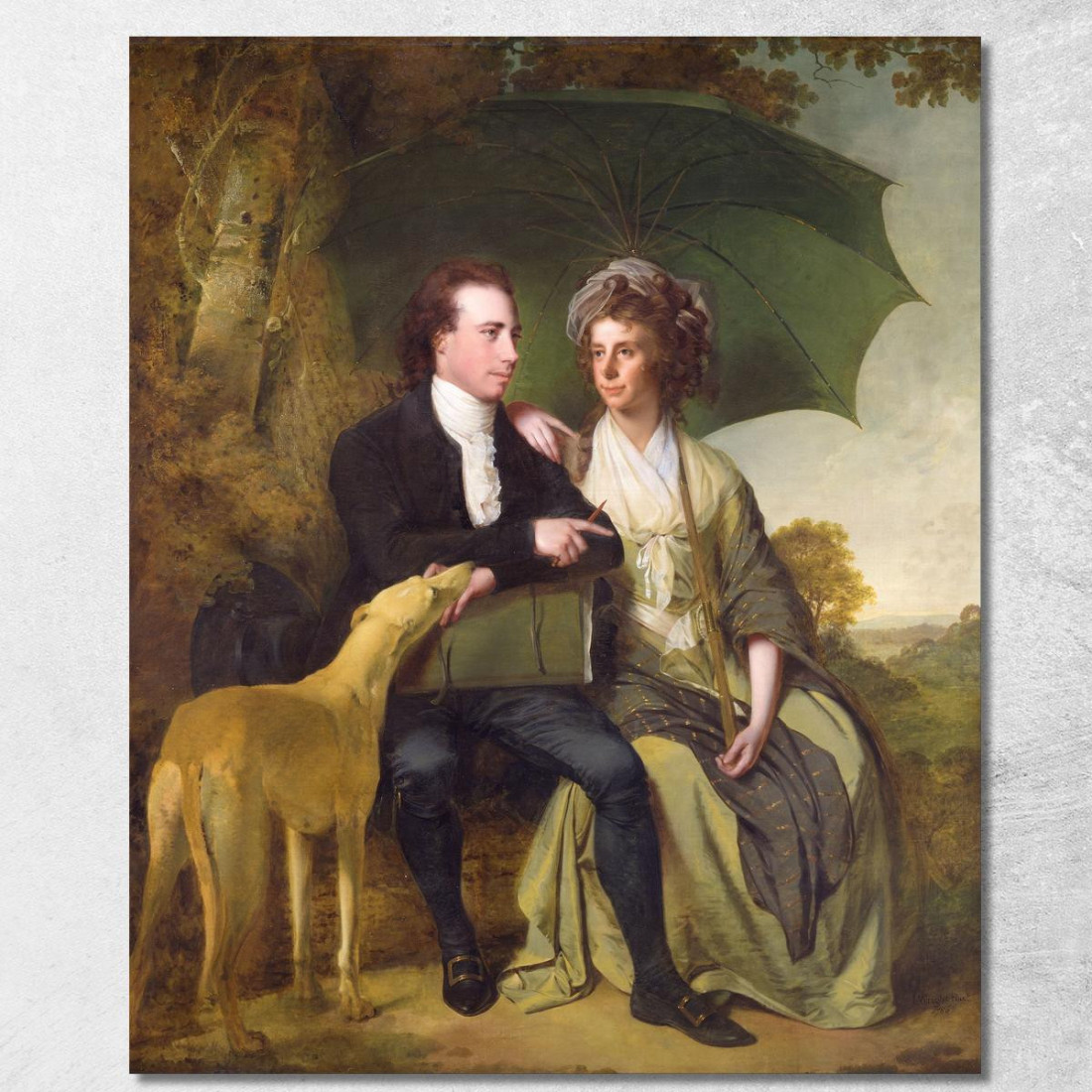 Il Reverendo E La Signora Thomas Gisborne Di Yoxhall Lodge Leicestershire Joseph Wright of Derby jwd62 quadro stampato su tela Il Reverendo E La Signora Thomas Gisborne Di Yoxhall Lodge Leicestershire Joseph Wright of Derby jwd62 quadro stampato su tela