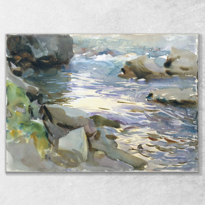 Ruscello E Rocce John Singer Sargent jss291 quadro stampato su tela