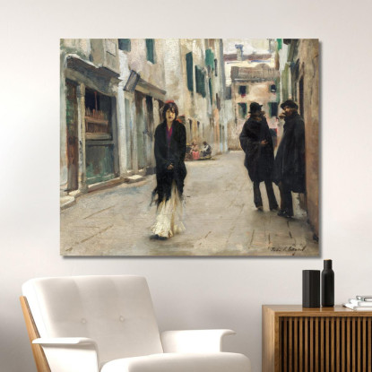 Strada A Venezia John Singer Sargent jss292 quadro stampato su tela