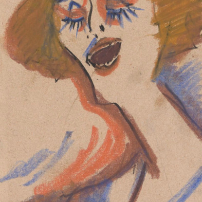 Cantante Da Cabaret Jules Schmalzigaug jsh3 quadro stampato su tela
