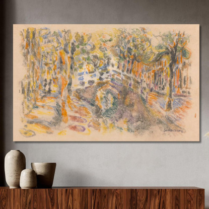 Canale Con Ponte Jules Schmalzigaug jsh5 quadro stampato su tela