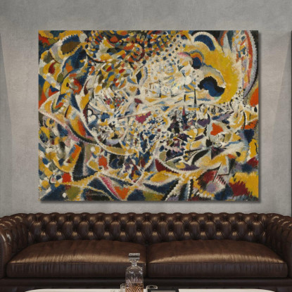 Ritmo Delle Onde Di Luce Strada + Sole + Folla Jules Schmalzigaug jsh17 quadro stampato su tela