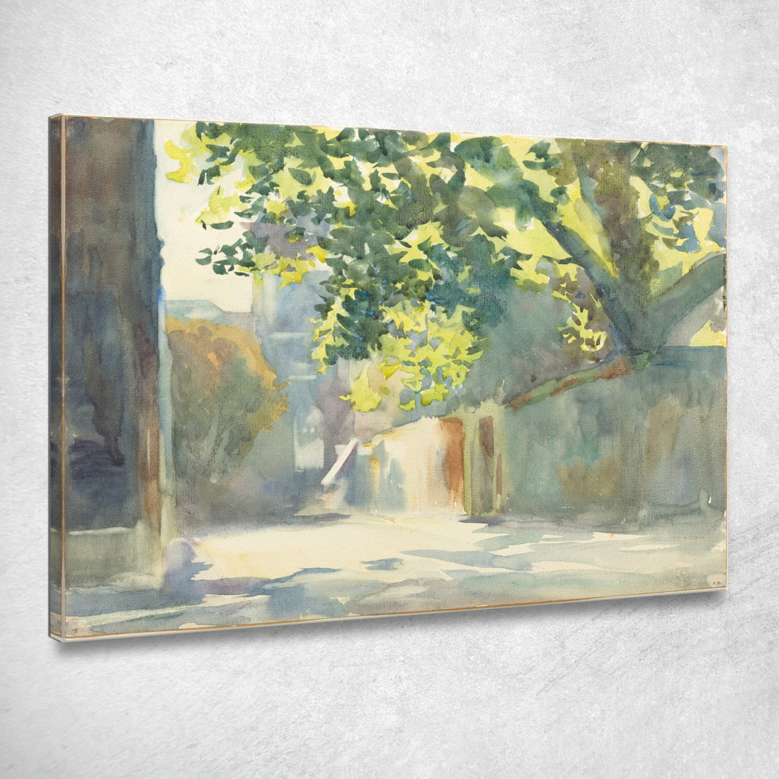 Parete Illuminata Dal Sole Sotto Un Albero John Singer Sargent jss296 quadro stampato su tela Parete Illuminata Dal Sole Sotto Un Albero John Singer Sargent jss296 quadro stampato su tela
