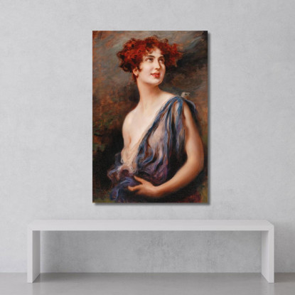 Giovane Bellezza Leopold Schmutzler lsc15 quadro stampato su tela
