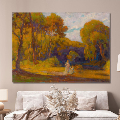 Al Tramonto Ľudovít Čordák lco5 quadro stampato su tela