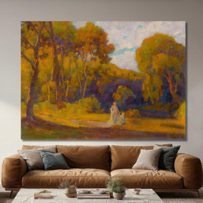 Al Tramonto Ľudovít Čordák lco5 quadro stampato su tela