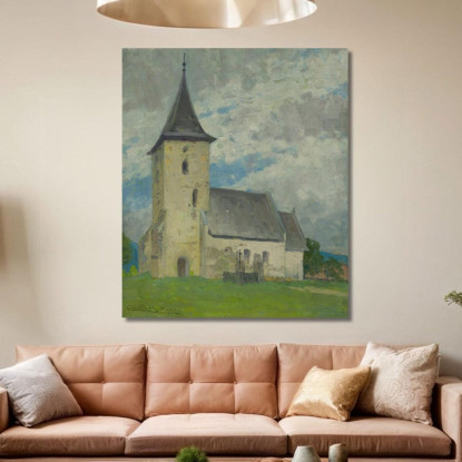 Chiesa A Kysak Ľudovít Čordák lco10 quadro stampato su tela