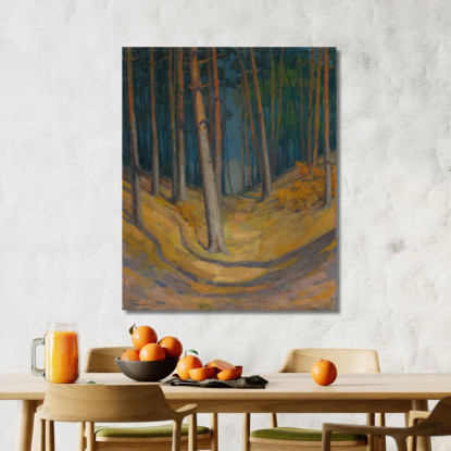 Foresta 4 Ľudovít Čordák lco19 quadro stampato su tela