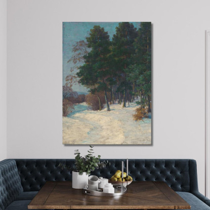 Foresta In Inverno Ľudovít Čordák lco21 quadro stampato su tela