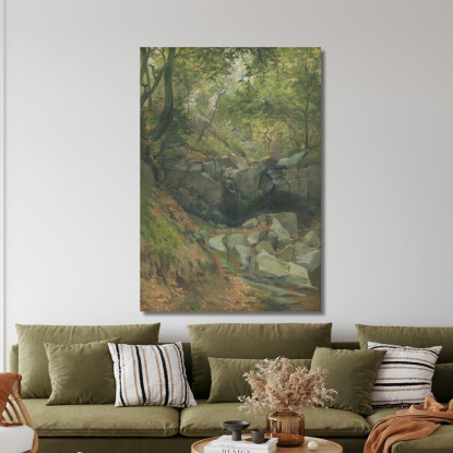 Ruscello Nella Foresta Ľudovít Čordák lco22 quadro stampato su tela