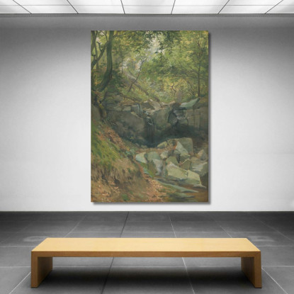 Ruscello Nella Foresta Ľudovít Čordák lco22 quadro stampato su tela