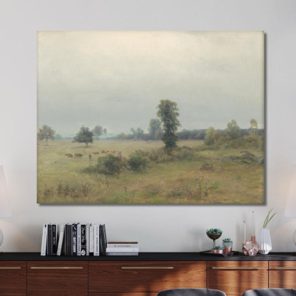 Paesaggio Con Mucche Al Pascolo Ľudovít Čordák lco41 quadro stampato su tela
