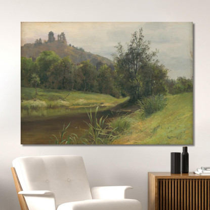 Mocarina Sotto Il Castello Di Slanec Ľudovít Čordák lco52 quadro stampato su tela