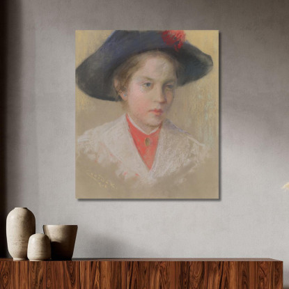 Ritratto Della Figlia Dell'Artista Palma Ľudovít Čordák lco57 quadro stampato su tela