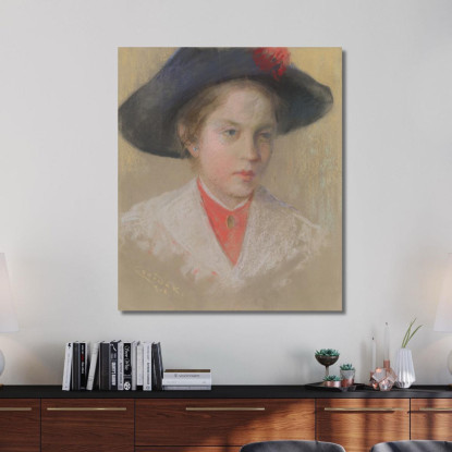 Ritratto Della Figlia Dell'Artista Palma Ľudovít Čordák lco57 quadro stampato su tela
