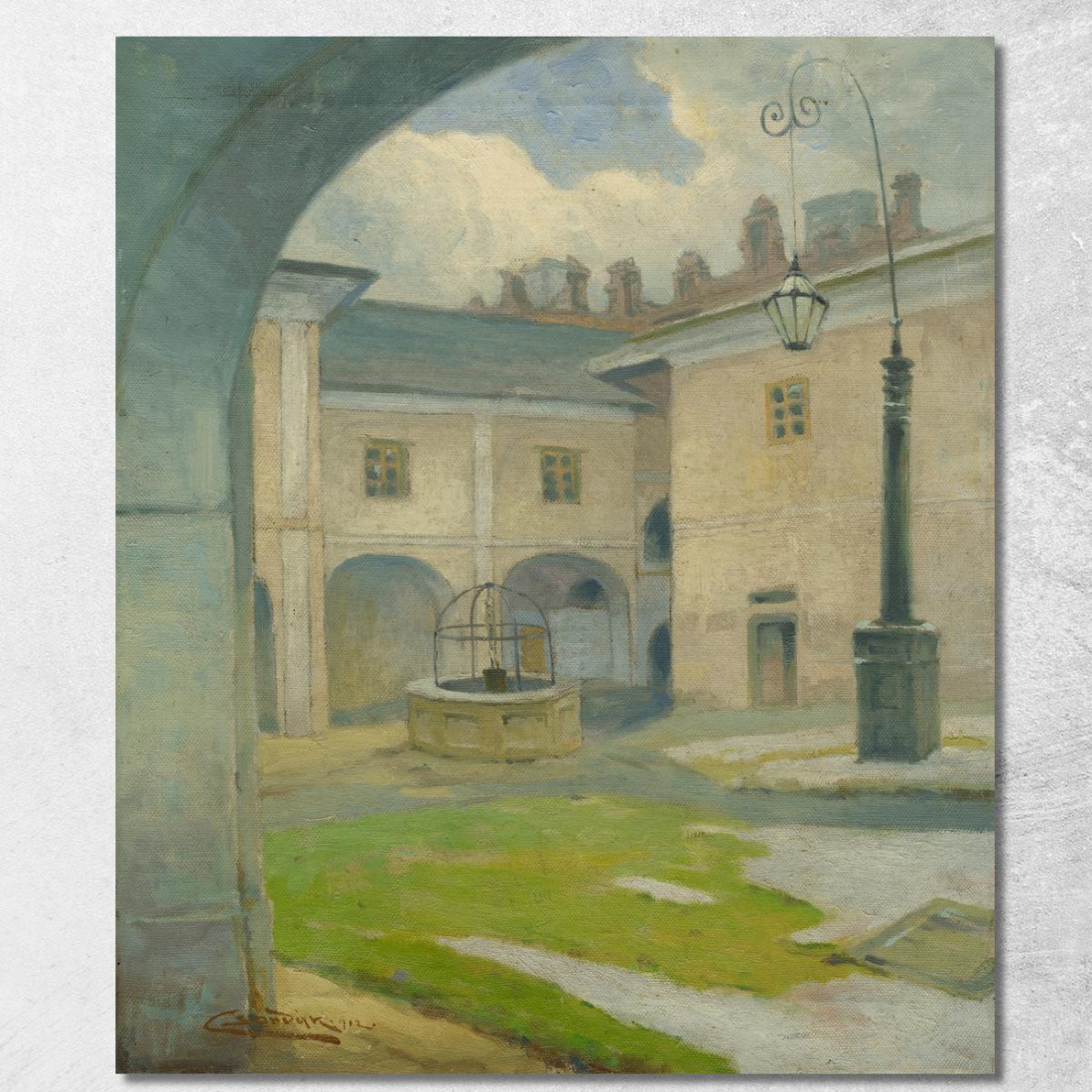 Il Cortile Del Maniero Rinascimentale Di Strážky Ľudovít Čordák lco80 quadro stampato su tela Il Cortile Del Maniero Rinascimentale Di Strážky Ľudovít Čordák lco80 quadro stampato su tela