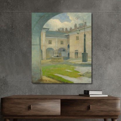 Il Cortile Del Maniero Rinascimentale Di Strážky Ľudovít Čordák lco80 quadro stampato su tela