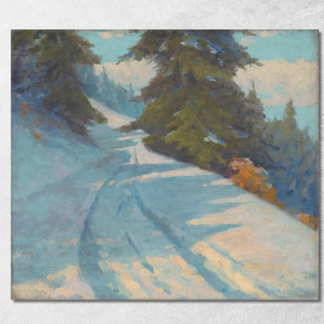 Paesaggio Invernale Ľudovít Čordák lco91 quadro stampato su tela Paesaggio Invernale Ľudovít Čordák lco91 quadro stampato su tela