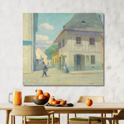 Casa In Via Masiarska A Košice Ľudovít Čordák lco99 quadro stampato su tela