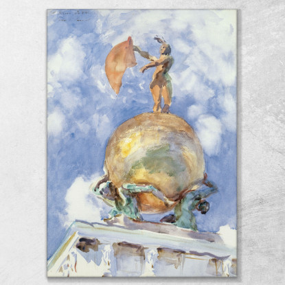 La Statua Della Fortuna Dogana John Singer Sargent jss310 quadro stampato su tela
