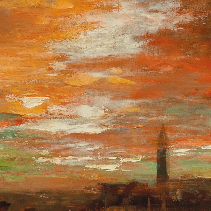 Una Scena Al Crepuscolo A Venezia Oswald Achenbach oac2 quadro stampato su tela