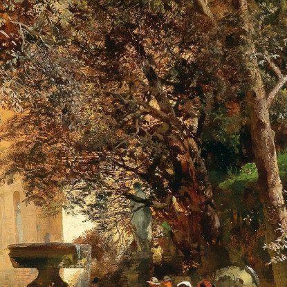 Pomeriggio Nel Parco Di Villa Torlonia A Frascati Oswald Achenbach oac7 quadro stampato su tela