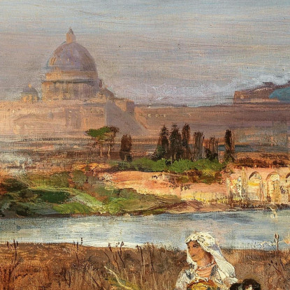 Alle Porte Di Roma Oswald Achenbach oac9 quadro stampato su tela